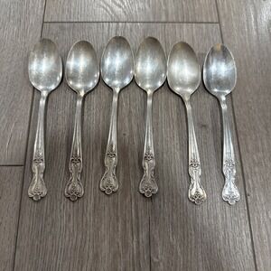 6 International‎ Silverplate Flatware Inspiration-Magnolia Teaspoons 6 1/8"
